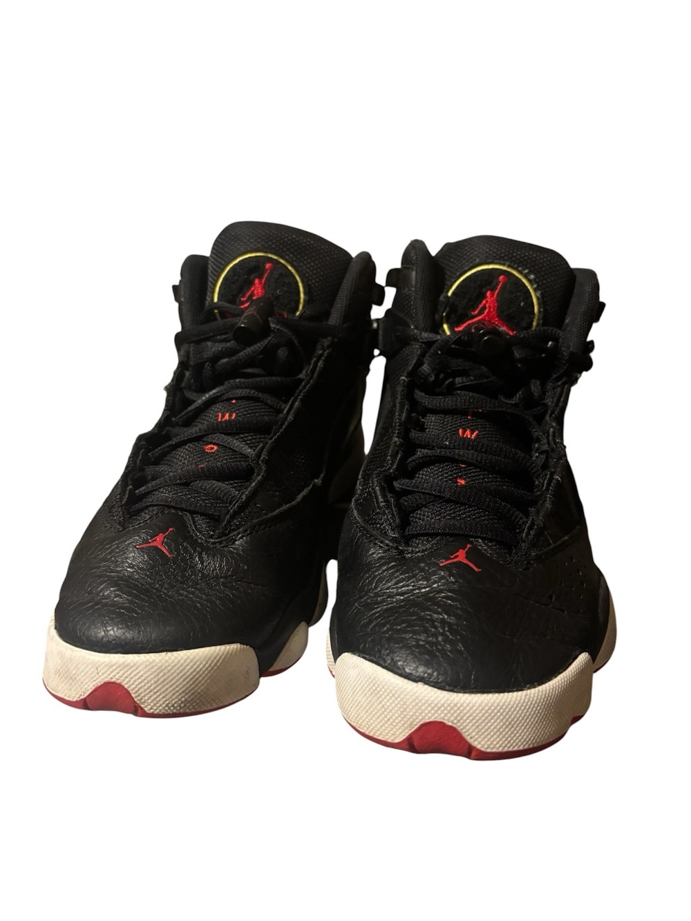 Jordan 6 rings Kids Black, Red & White Sneakers size 6.5